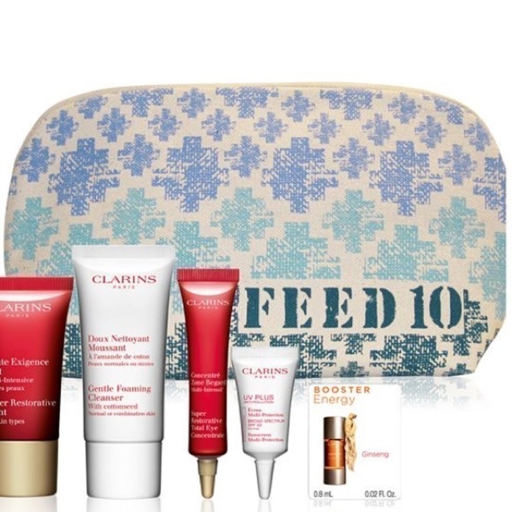 NWOT FEED 10 for Clarins Cosmetic Pouch